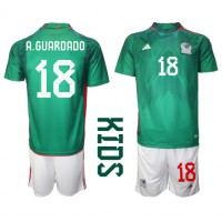Dres Mexiko Andres Guardado #18 Domáci pre deti MS 2022 Krátky Rukáv (+ trenírky)